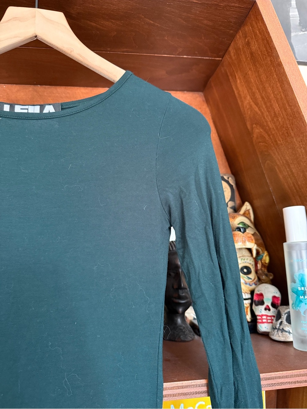 Leila Shams - Slim Long-Sleeve Crew Dress - Deep Teal - Women’s 4